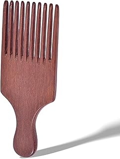 Men's Beard Pick - Wooden Hair Comb with Coarse Teeth for Beard & Hair Care