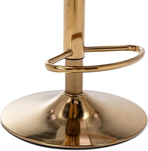 Miniatura 6 de Anwickmak Taburetes de bar giratorios modernos, taburetes de bar ajustables con respaldo y reposapiés, sillas de bar hidráulicas tapizadas de
