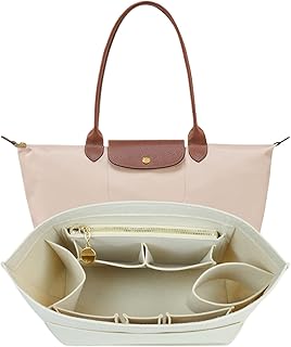 Lckaey Lckaey Organizer Insert for Longchamp Le Pliage, Premium Felt Bag For Handbag Women Purse Large Long Champ organizer 2025beige-M