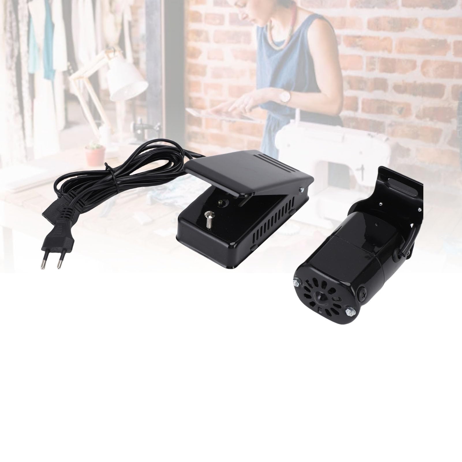 Omabeta Set di Pedali Motore per Macchina da Cucire da 100 W Kit di Comando a Pedale Regolabile a velocità Continua per Quilting e Lavorazione di Plastica e Alluminio