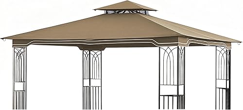 SCOCANOPY Toldo de repuesto para glorieta Regency II de 10 x 12 pulgadas (caqui)