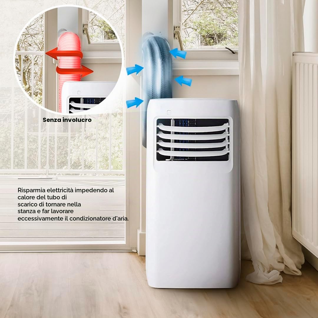 Nastro isolante termico in alluminio per tubi freddi/calore, con nastro adesivo (10 m x 8 cm)