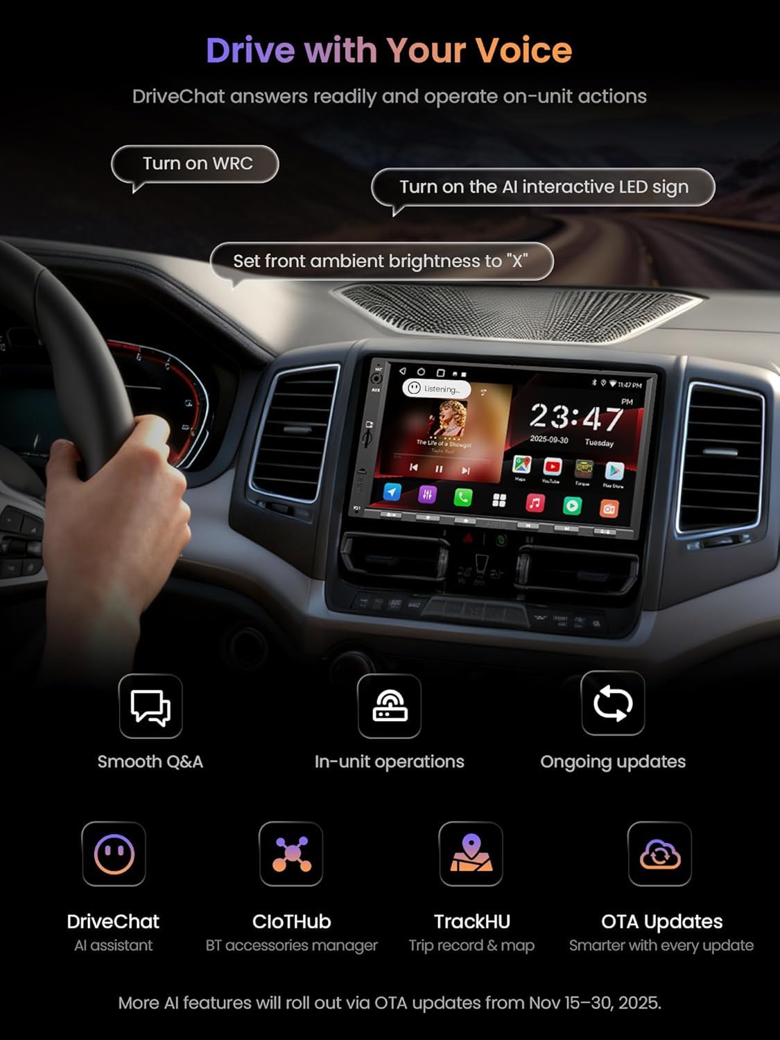 ATOTO A5 Autoradio 2 Din Android, 7" Touchscreen Sistemi multimediali, Wireless CarPlay e Android Auto, Tethering de WiFi/Bluetooth/USB, Telecamera di backup, MirrorLink, 24B-EQ DSP, 2G+32G, FM/RDS