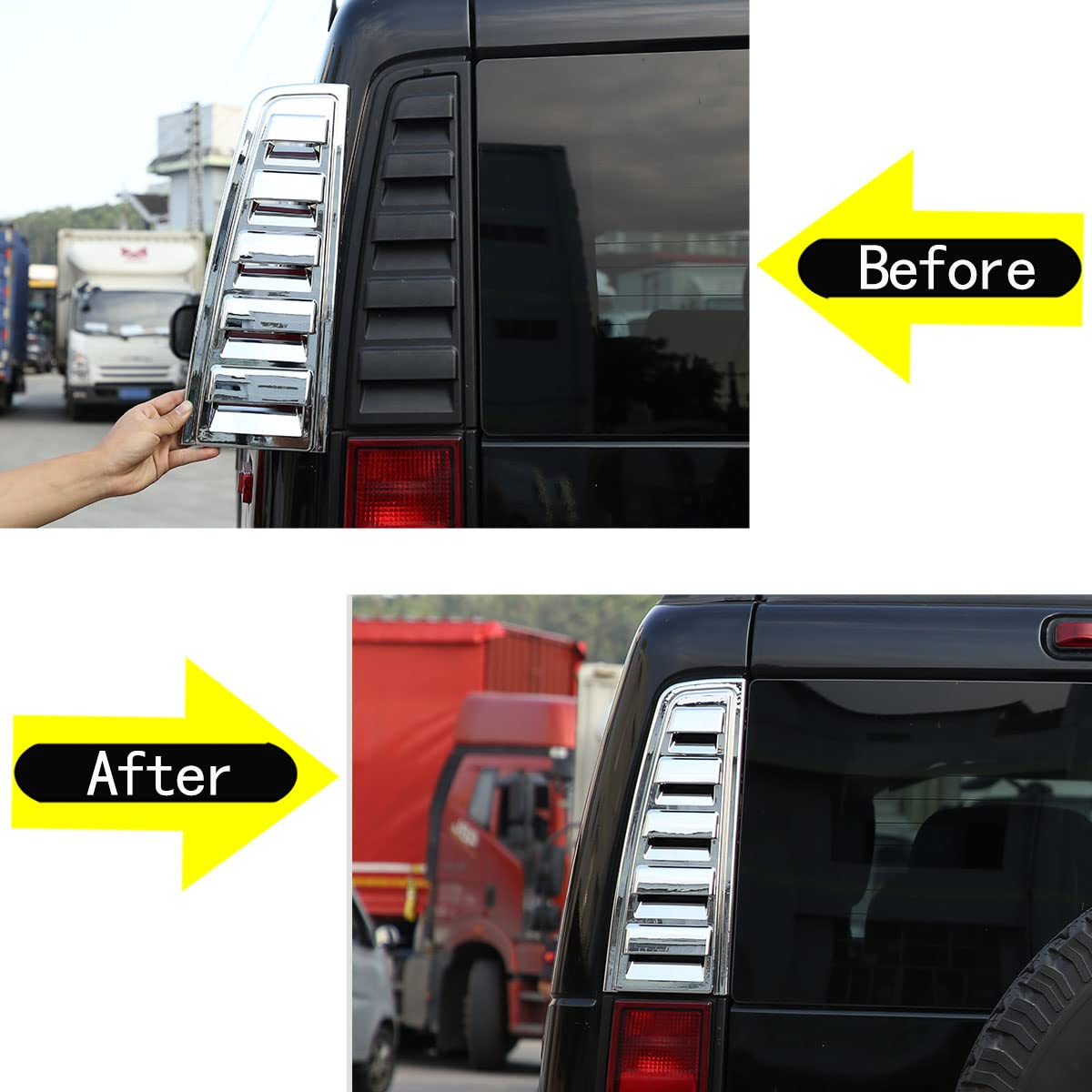 Amazon | METYOUCAR ハマー H2 2003-2009に適用 自動車用リアアッパー