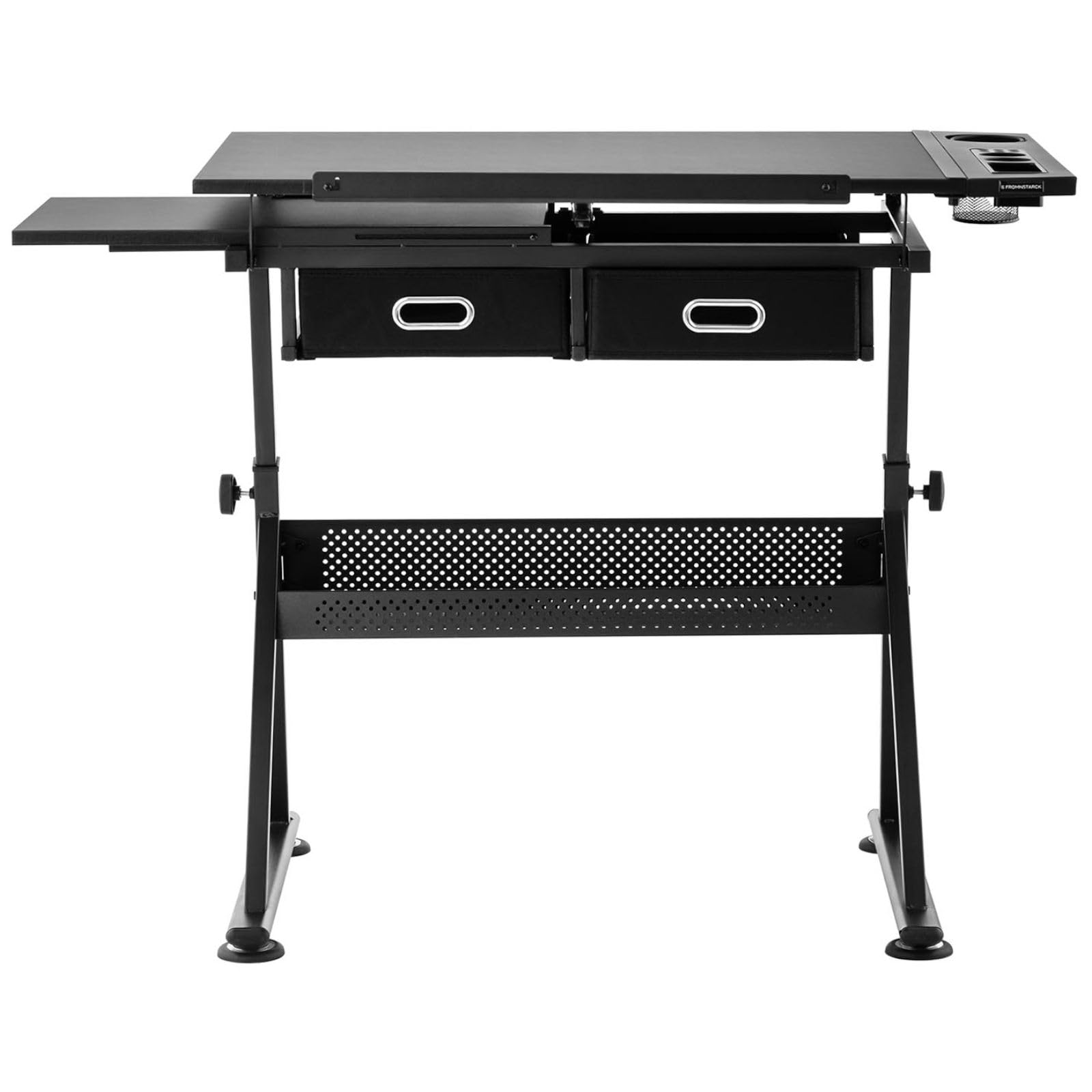 Fromm & Starck Mesa De Dibujo Técnico para Escuela Oficina Star_Desk_08 (Tablero: 115 x 60 cm, Inclinación: 0-70°, Altura Regulable, con Taburete)