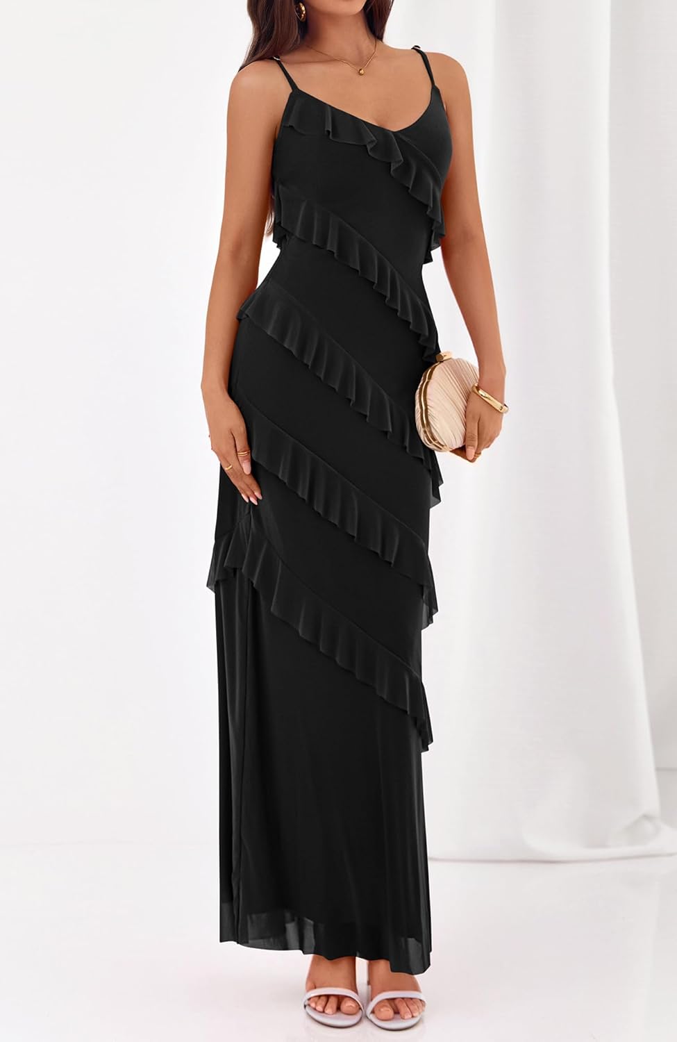 BTFBM Spring Dresses for Women 2026 Spaghetti Strap Bodcyon Solid Cocktail Wedding Guest Dress Summer Fashion Clothing - Image 5