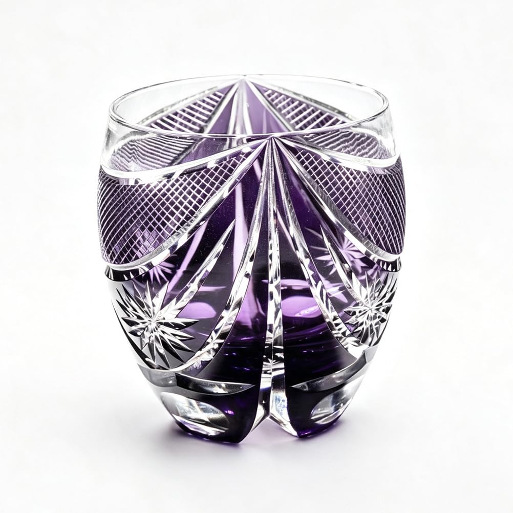 Bicchiere Da Whisky In Cristallo Tagliato A Mano Con Ventaglio Radiante E Griglia Fine Crea Splendida Rifrazione Luminosa Multiangolare Per Degustazione Spiriti Bar Casa E Regalo Premium