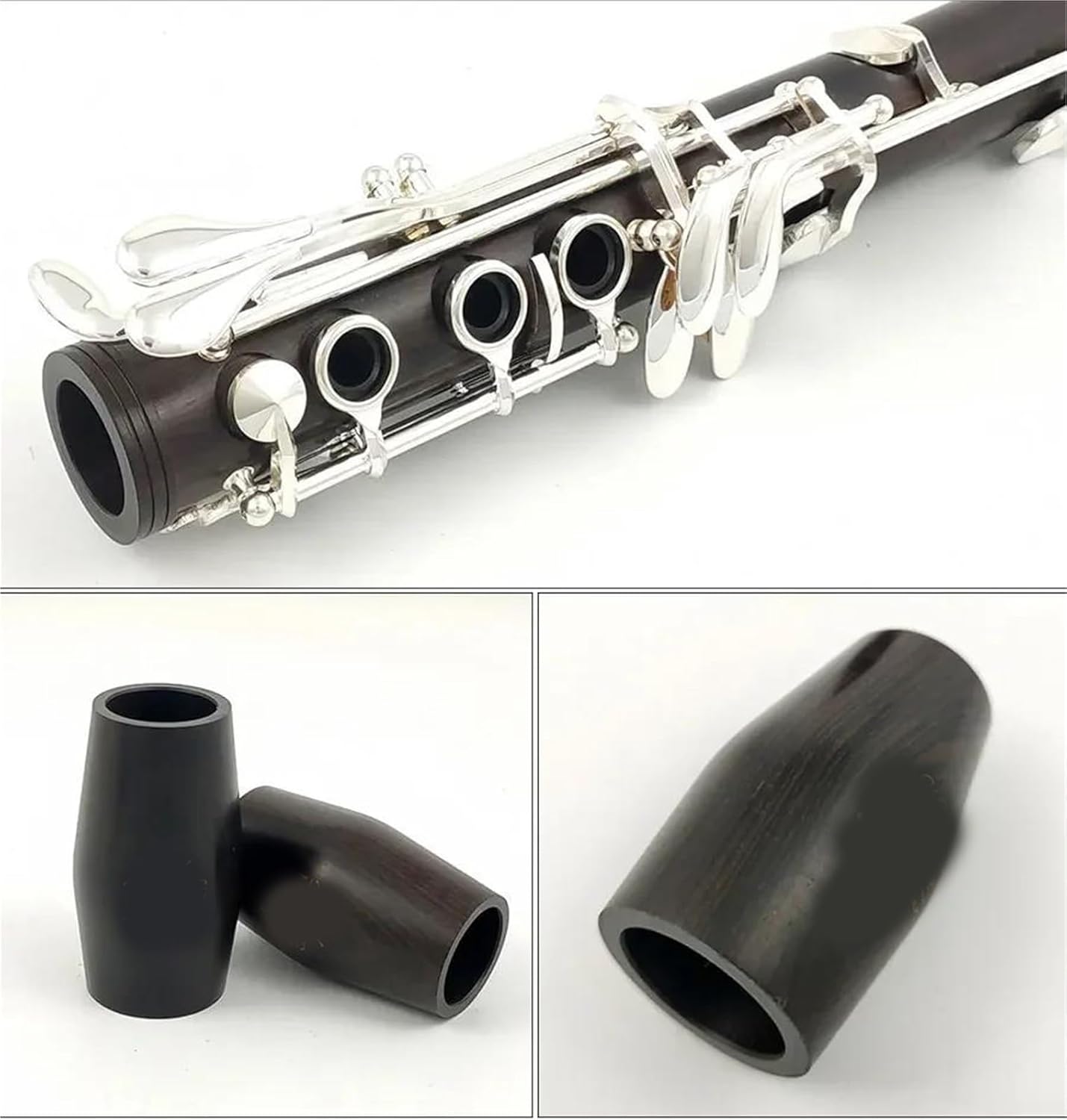 Ebony Clarinet Bb Wood Silver Plated 17 Keys Clarinet