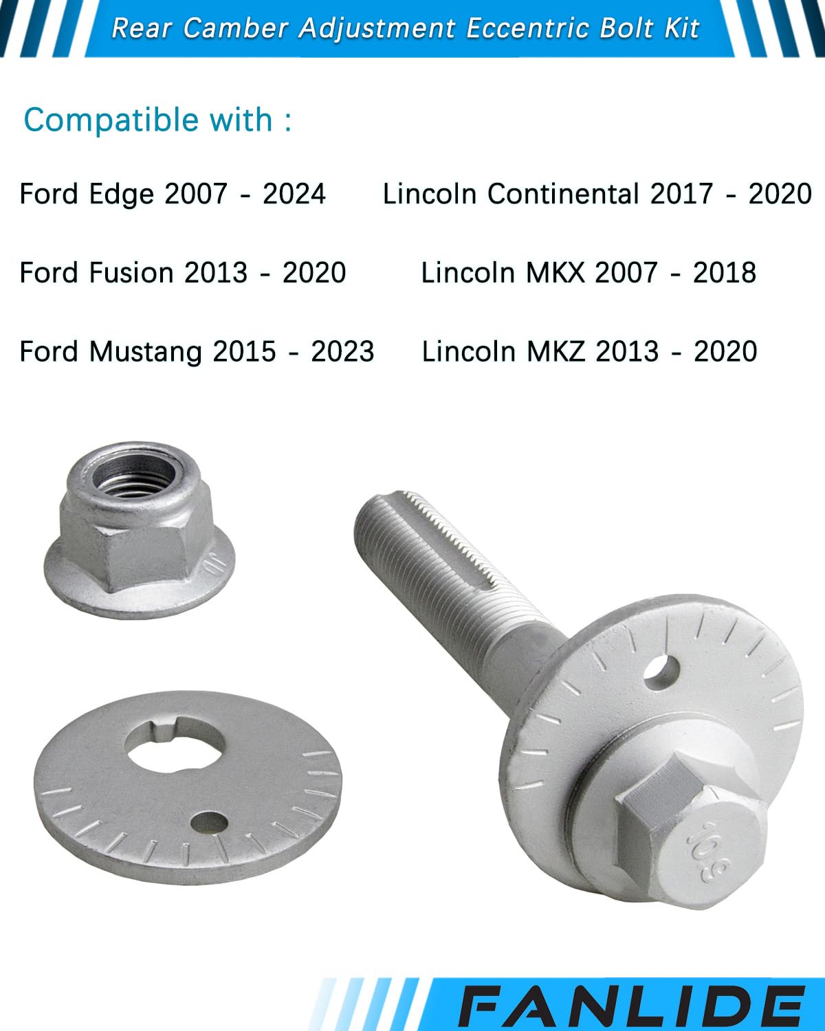 Amazon | FANLIDE リアキャンバー調整偏心ボルトキット DG9Z-5K978-A