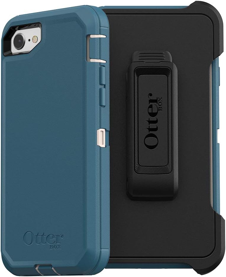 OtterBox iPhone SE 3rd & 2nd Gen, iPhone 8 & iPhone 7 (not Compatible with Plus Sized Models) Defender Series Case - Big SUR, Rugged & Durable, with Port Protection, Includes Holster Clip Kickstand