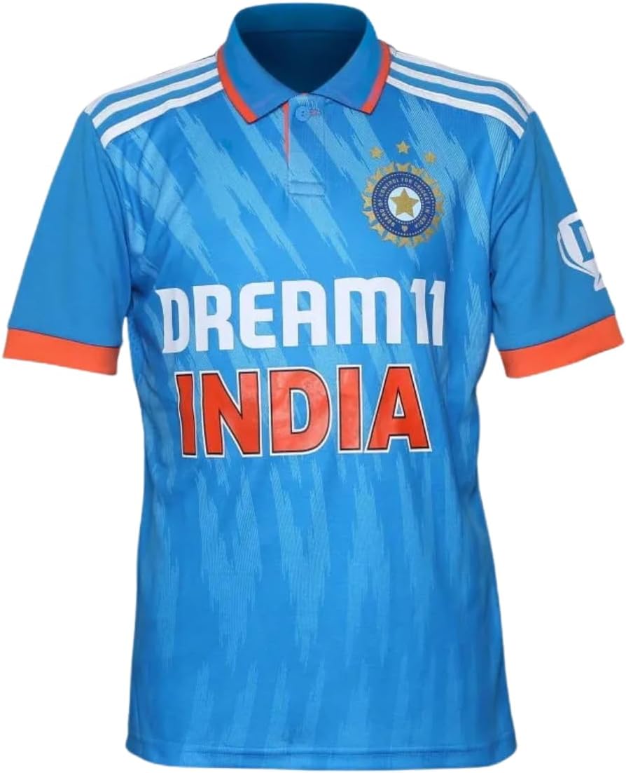 NEW India Cricket Jersey, Supporter cricket T-shirt 2023 (XL)