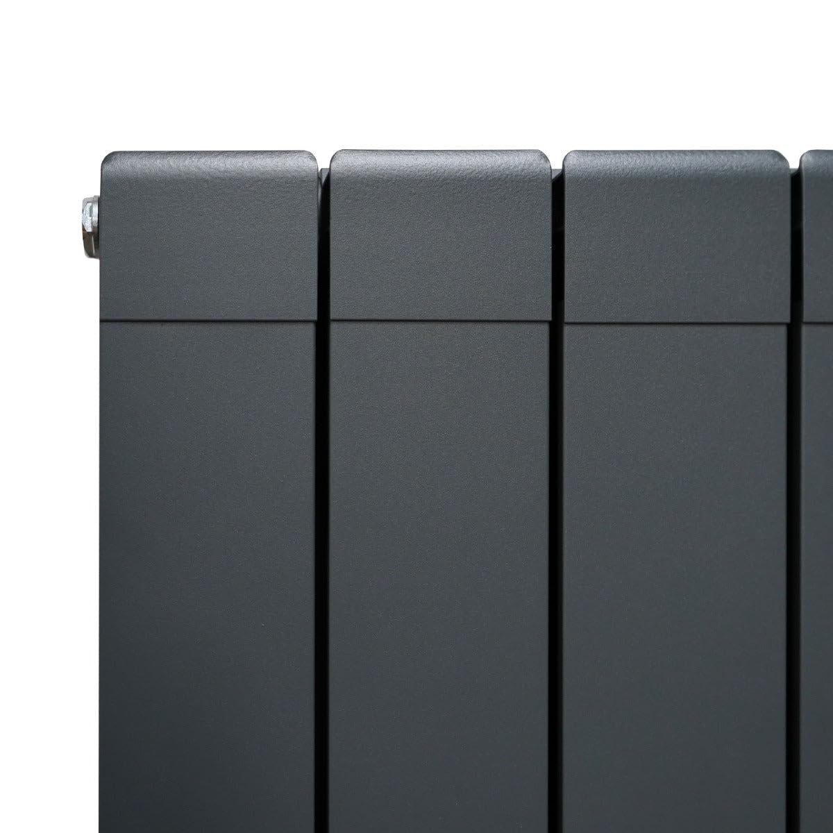 Radiatore di Design in Alluminio 1800mm x 315mm Verticale Doppio Pannello Piatto A Colonna Termosifone Moderno Leggero Grigio Antracite Spazzola Kit di Fissaggio Staffe Inclusi