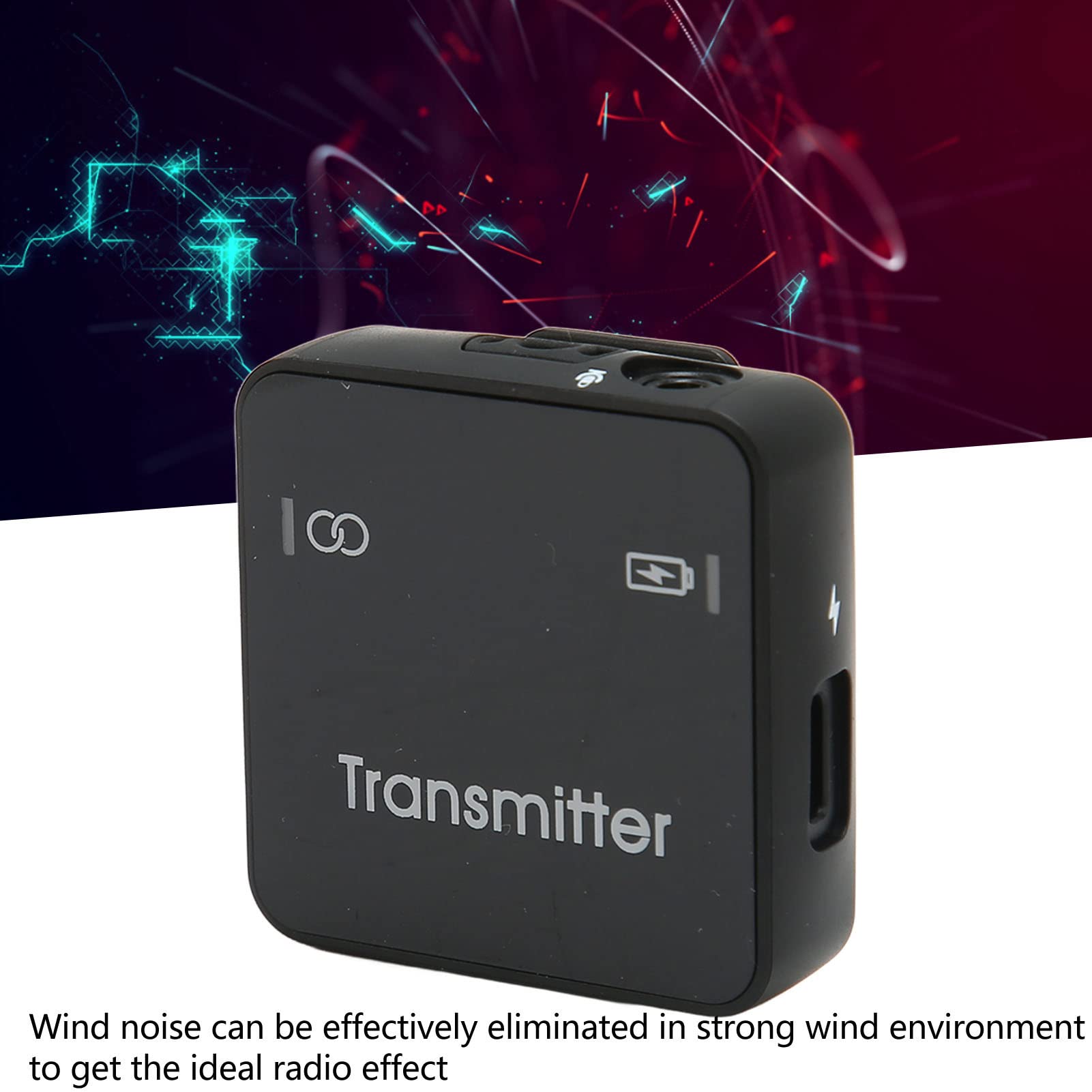 de Micrófono Lavalier Inalámbrico, Micrófono de Solapa de 2 Canales HiFi Inalámbrico de 2,4 GHz, con 1 Receptor, 2 Transmisores, para Cámaras DSLR, Videocámaras,