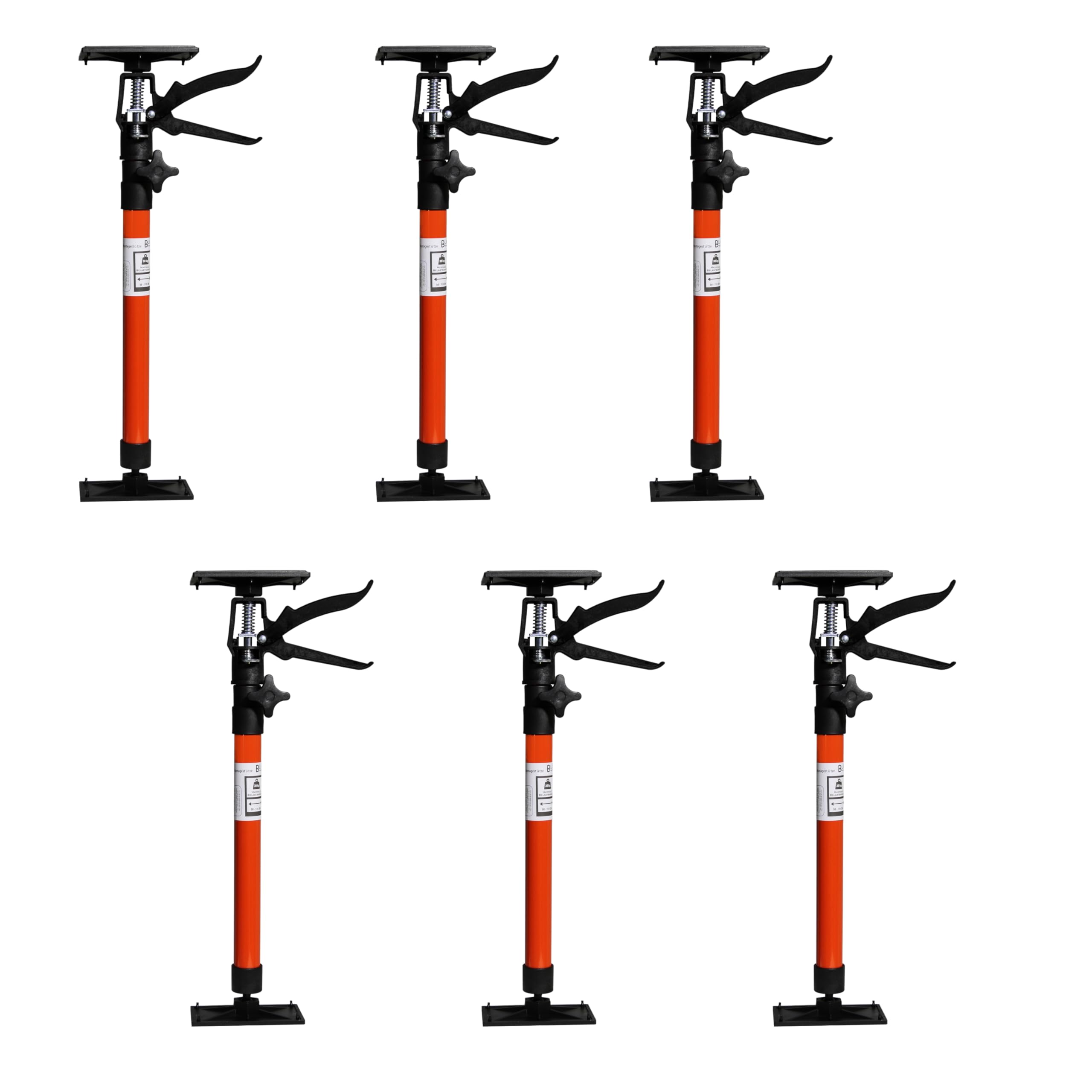 6x Türspanner Zargenspanner Türfutterstrebe Teleskopstütze Spanner 50-115 cm