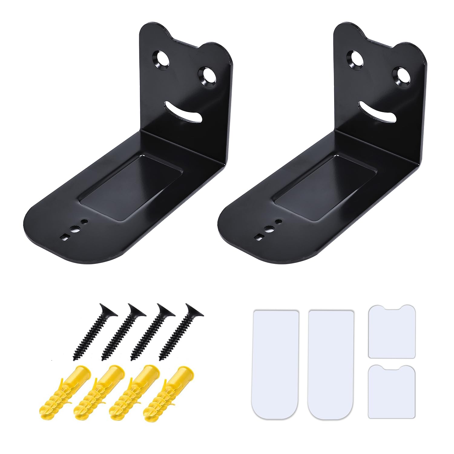 Suixing Sound Bar Mounts Universal Soundbar Wall Mount Bracket Kit for Most of Soundbars Wall Mount Shelf Mounting Brackets(3.54 INCH)