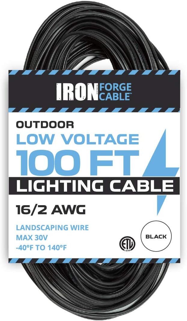 16/2 Low Voltage Landscape Wire 100ft Outdoor LowVoltage Cable for