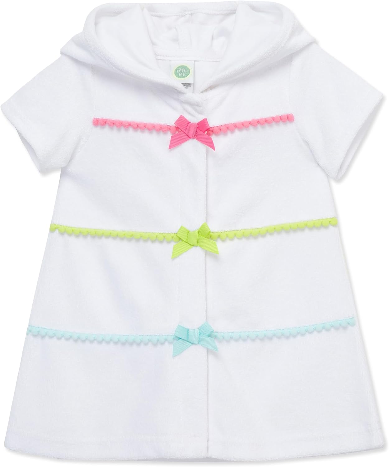 Little Me Clothes for Baby Girls' Swimsuit Hooded Cover-Up, 6 Months - 4 Toddler