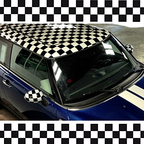 DiversityWrap - Rollo de vinilo adhesivo decorativo para coche, diseño de bandera de carrera a cuadros, acabado brillante Cover