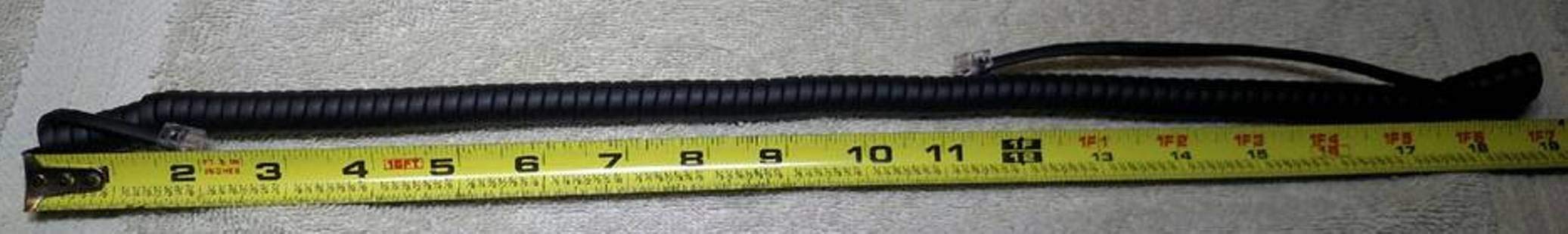 DIY-BizPhones 5-Pack of Charcoal Black 12 Ft Handset Cord Compatible with Sangoma Phone SGM S205 S300 S400 S405 S500 S700 S705 Zultys 33G 33I 35G 37G Ubiquiti Atcom Receiver Curly Coil Lot