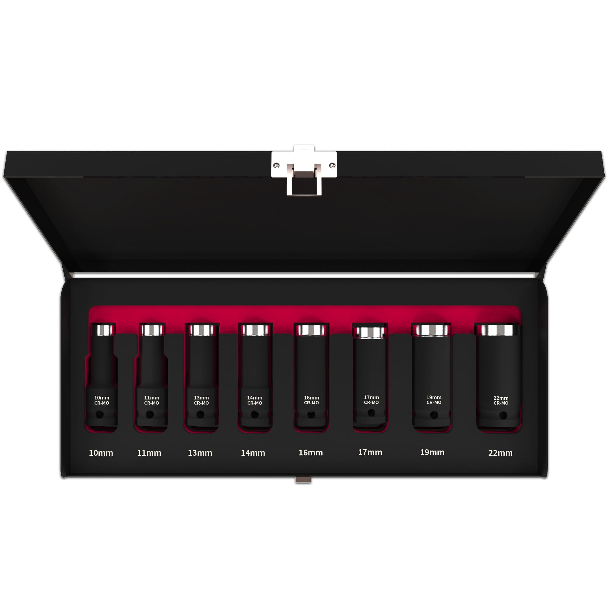 PRADE&CARFT - Juego de llaves de impacto métricas de 1,27 cm, 8 piezas