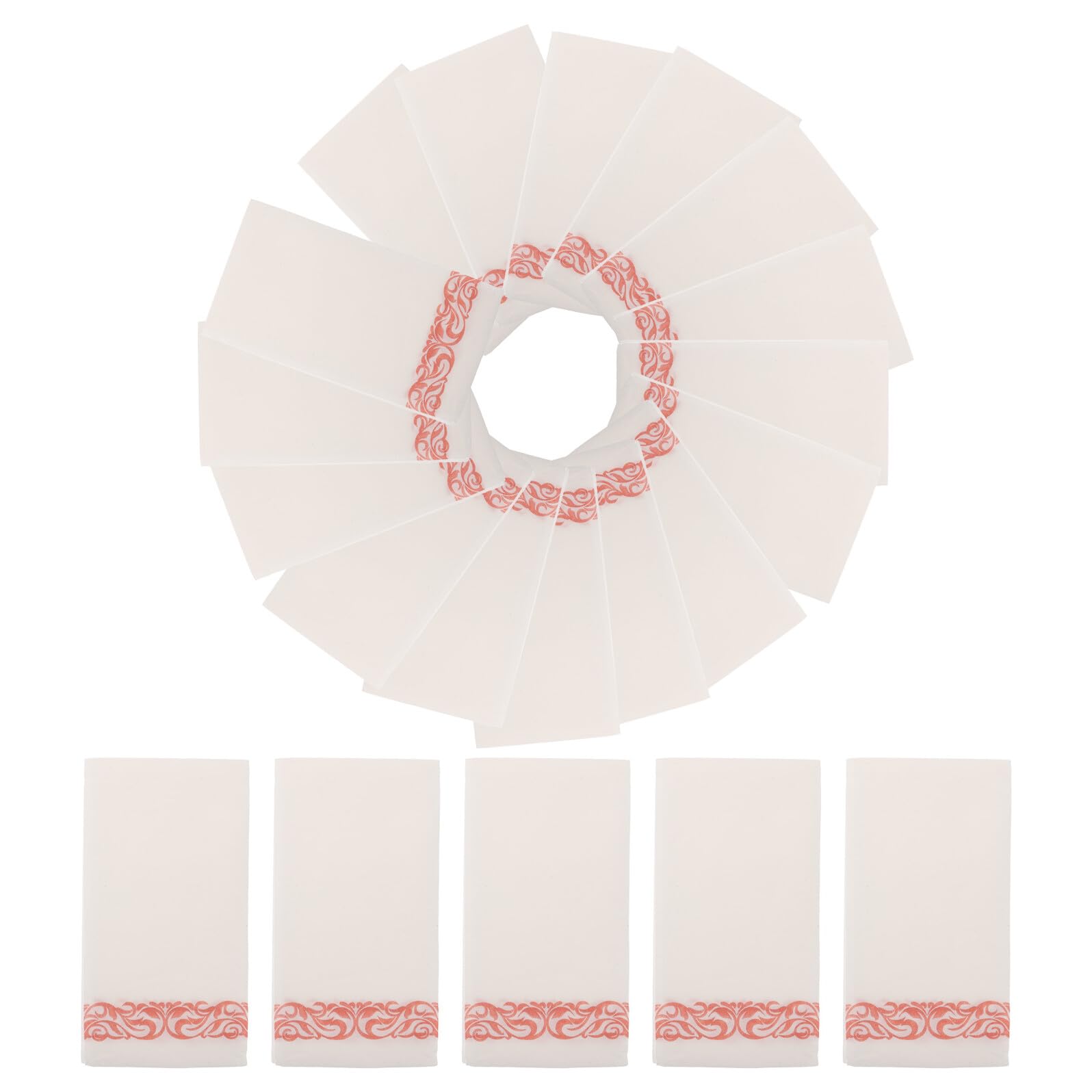 Servilletas rosa dorado desechables plegadas PRETYZOOM 50 unidades 8
