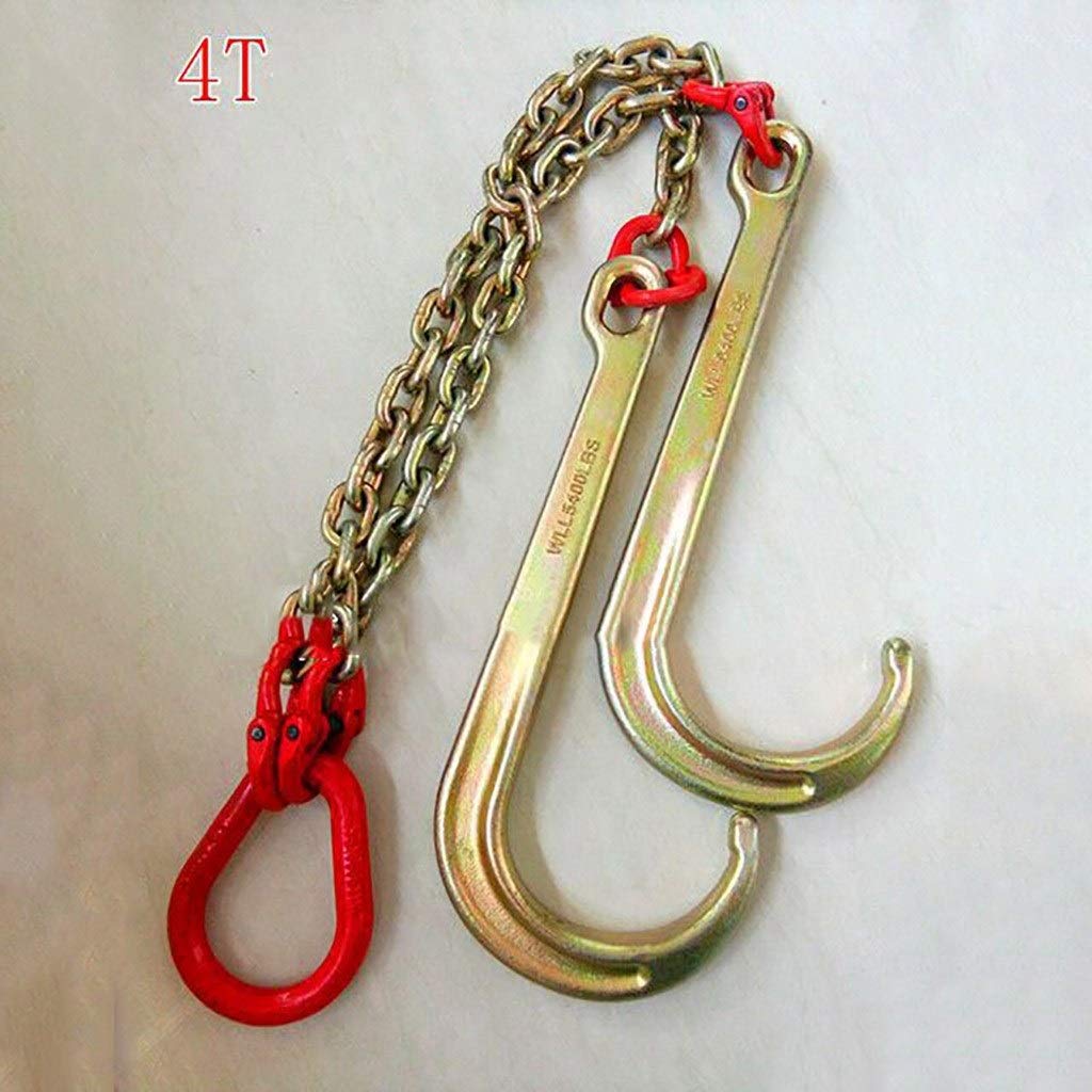 Gancio Di Traino A J Doppio - 5T Per Auto, Catena Di Trasporto Resistente - Foto 4