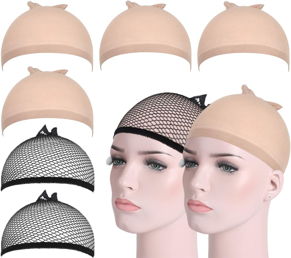 Gorros de Peluca Redecilla Elástico Transpirable Unisex 6 Piezas