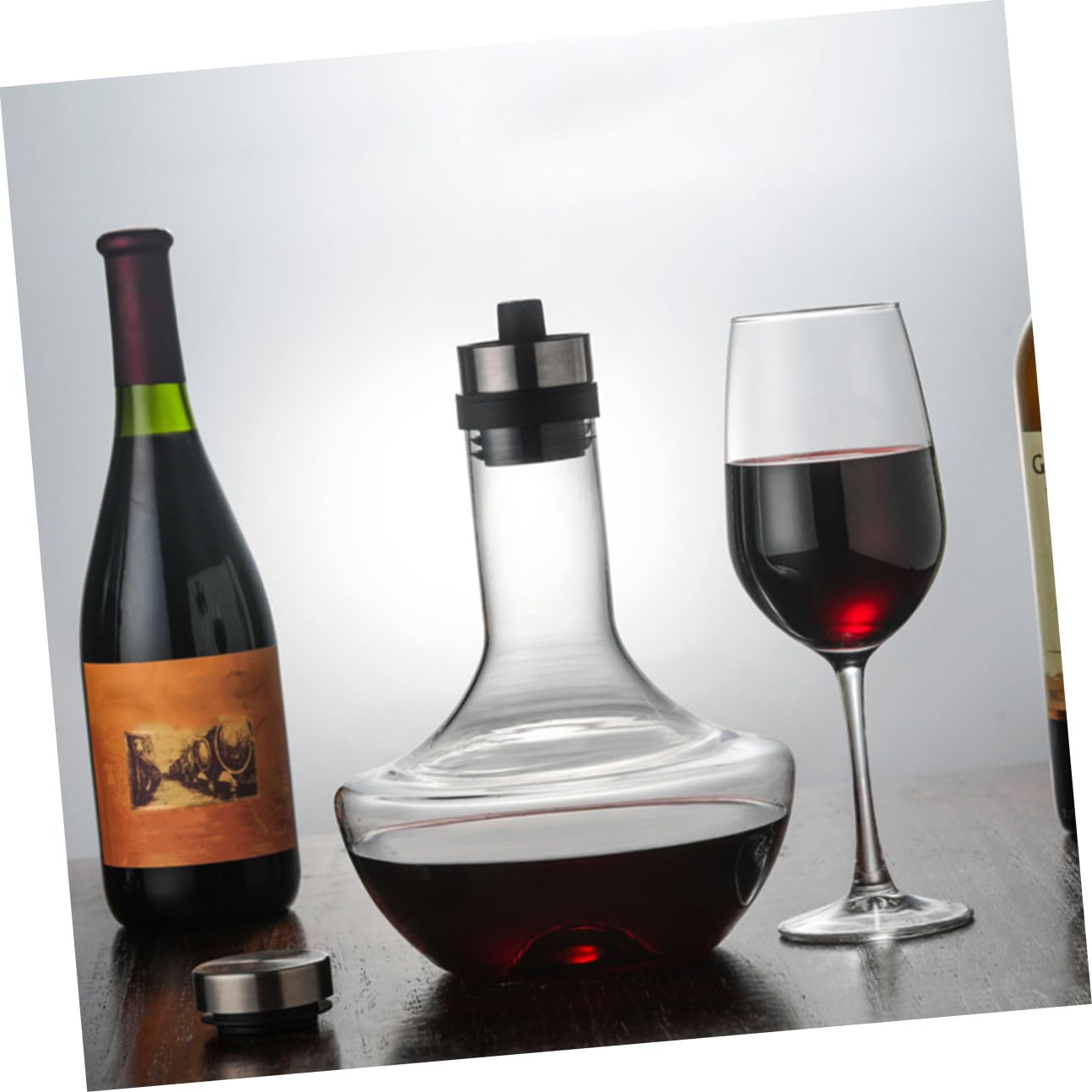 Carafe à Vin en Verre 1000ml Soufflée à Main, Décanteur