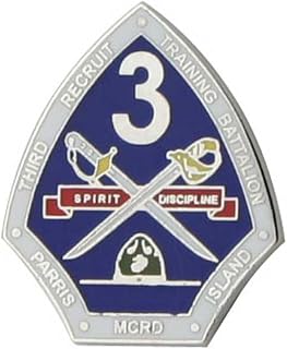 Mitchell Proffitt Third Recruit Training Battalion Lapel Pin - Blue Metal Modern Unisex Pin