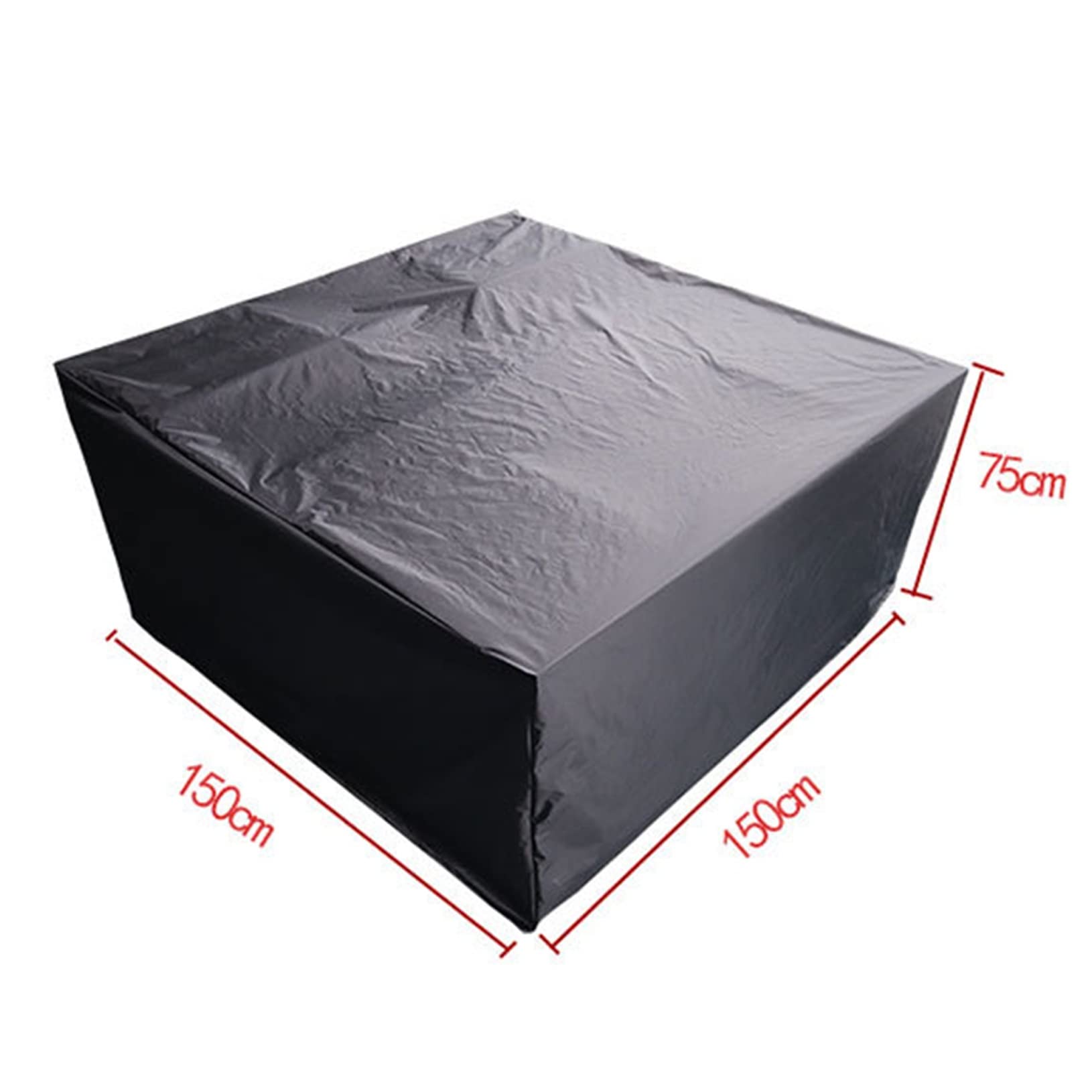 HeavyDu 420D - Funda protectora de poliéster para jardín, 115 x 115 x 74 cm, impermeable, color negro
