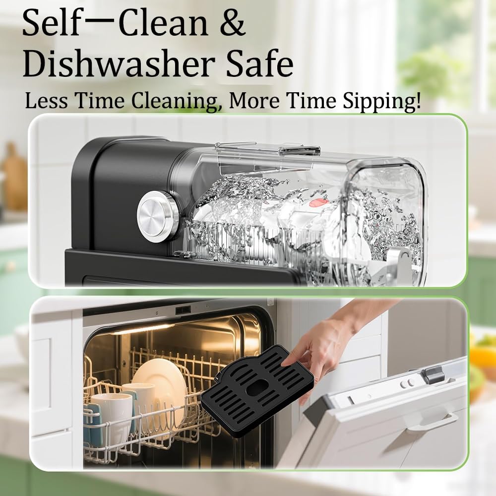 Maszyna Slushie do domu, inteligentne urządzenie z 6 ustawieniami wstępnymi i wyświetlaczem temperatury w czasie rzeczywistym, produkuje mrożone margarity, frappé, smoothie, lody i koktajle mleczne