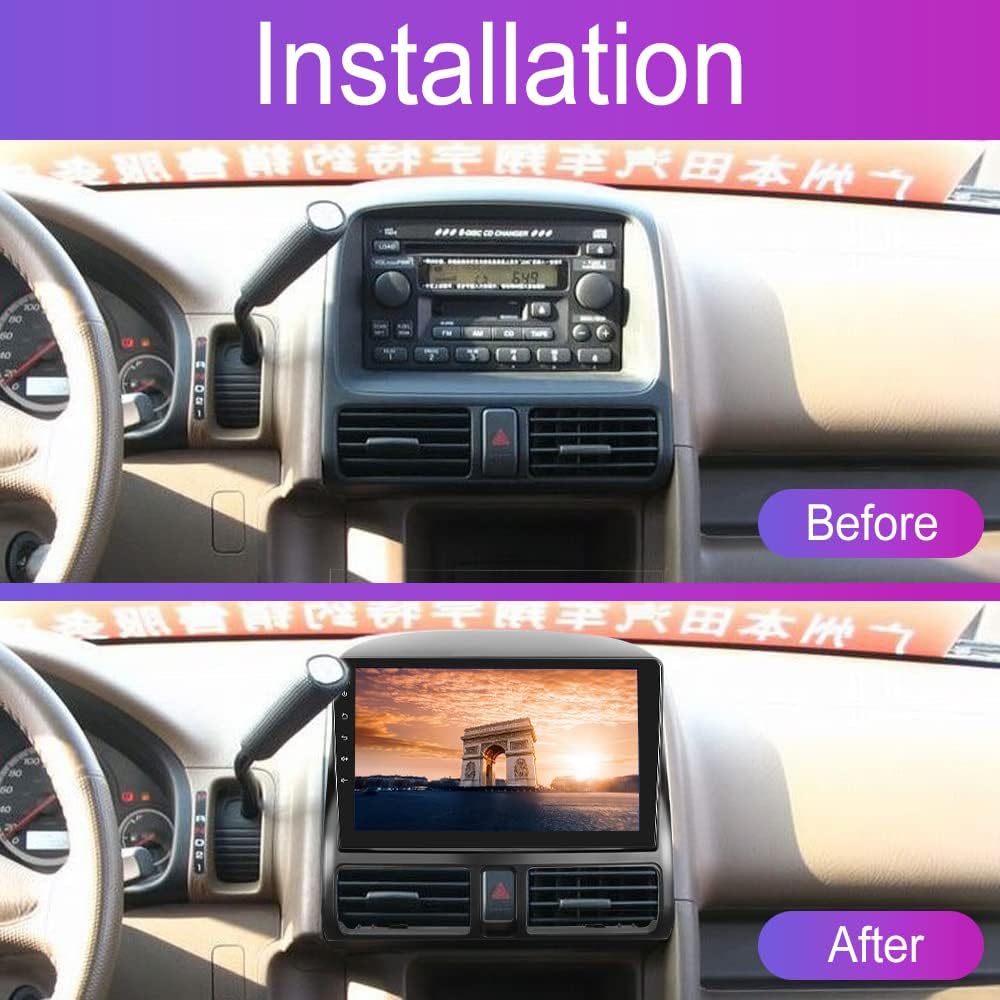 wireless apple carplay android auto car radio for honda crv 2002 2006 stereo 2g32g hikity android 11 car stereo 9 inch touch screen bluetooth gps