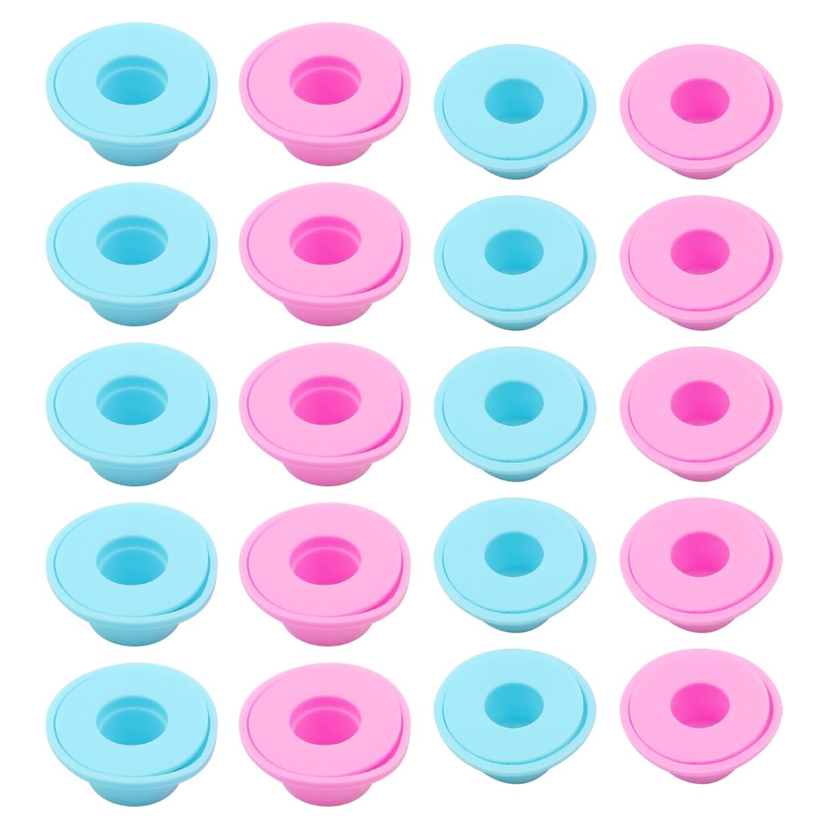 20 pcs ZONADAH Hair Curlers Silicone Hair Curlers Set Soft Hair Rollers No Heat No Clip Hair Curlers Set DIY Sleep Styling Tools for Women Girls Long Short Hair Accessories