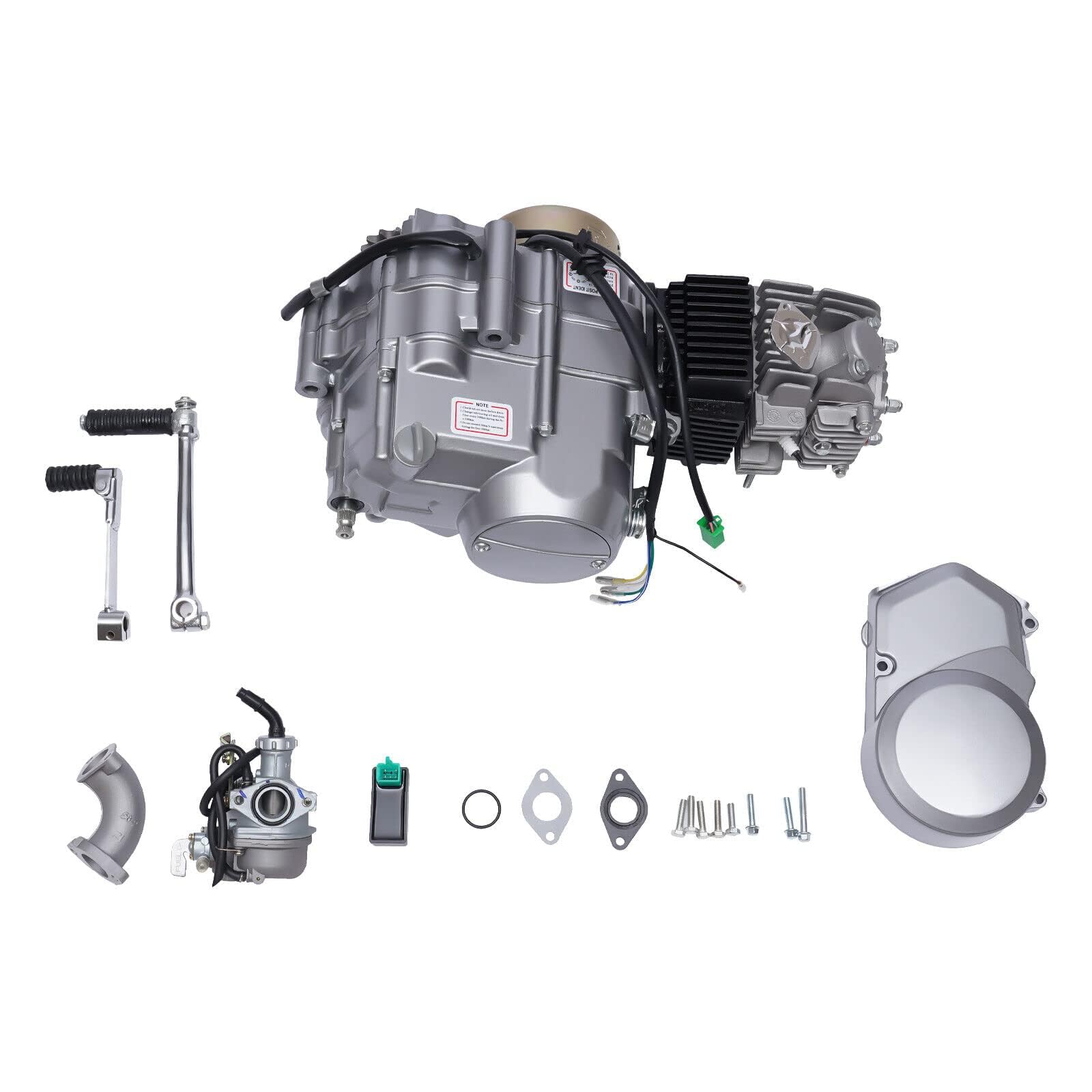Silnik jednocylindrowy do dirtbike Pitbike silnik Kick Start, 125 cc, 4-suwowy, 4-biegowy, chłodzony powietrzem, silnik do motocykli Dirt Bike CRF50, XR50, CRF70