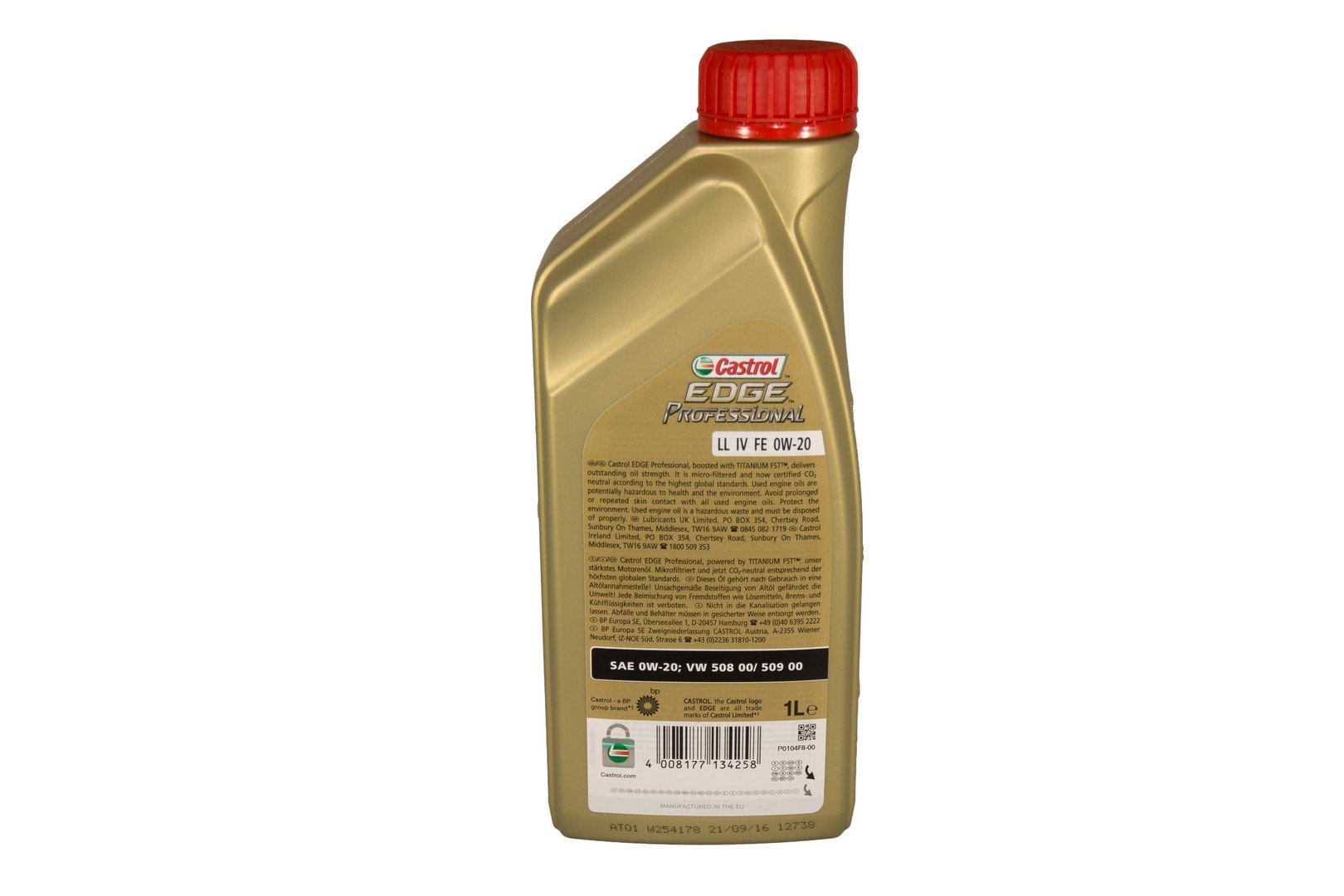 Castrol Edge Professional, Olio, Titanium FST, LL IV FE 0 W di 20 VW 508 00/509 00 - 3