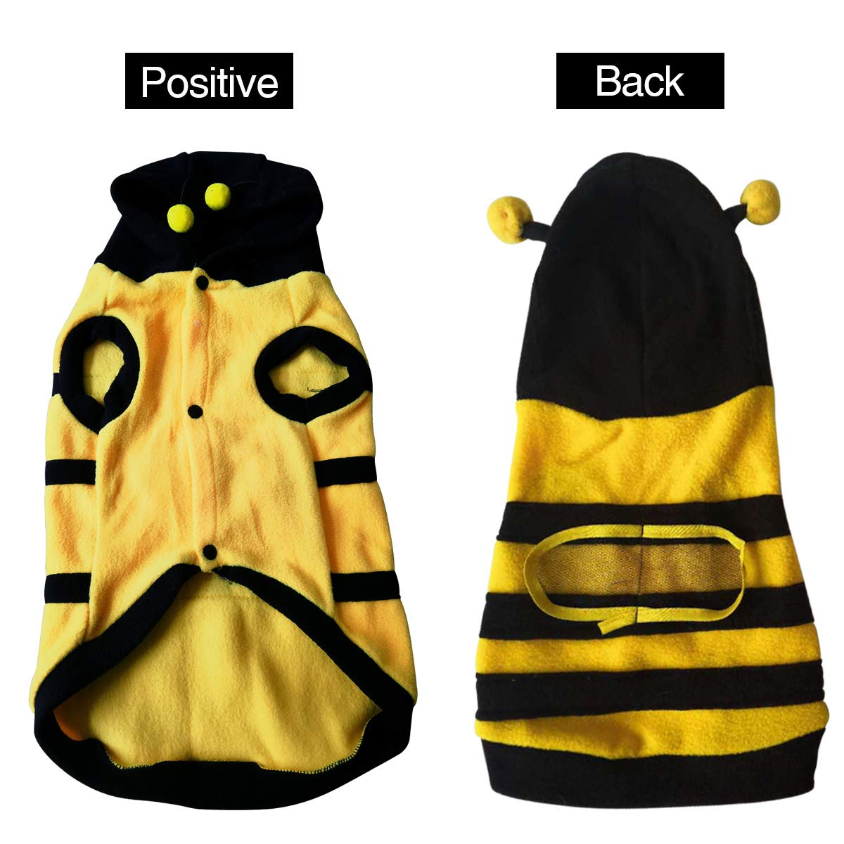 Ranvi Dog Bee Costume Pet Cute Hoodies Puppy Clothes Cat Bumblebee for Small and Medium Dog(XL), X-Large - Image 4