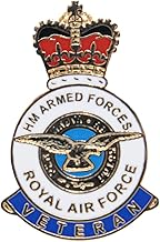 Get1 Blue RAF Veteran Lapel Pin Badge - HM Armed Forces - UK Seller