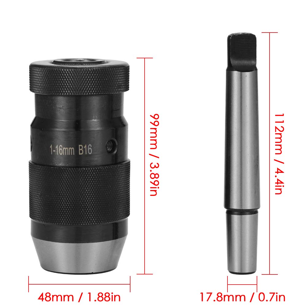 MANDRINO AUTOSERRANTE 1-10mm ATTACCO B12 TORNIO TRAPANO COLONNA | Tooltek | Ferramenta Online - Foto 6