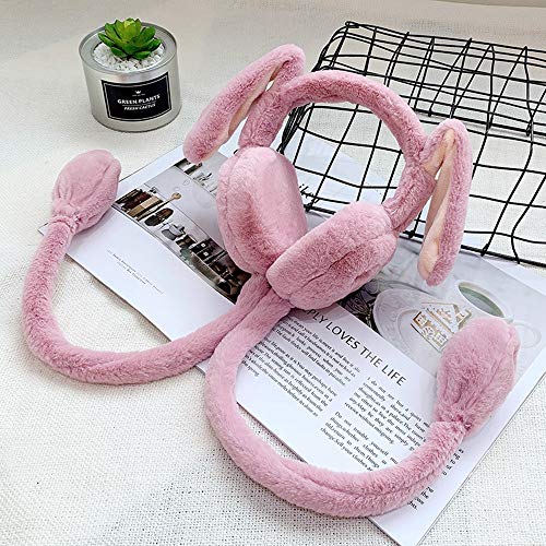 Cache-oreilles avec oreilles de lapin pelucheuses et bande souple