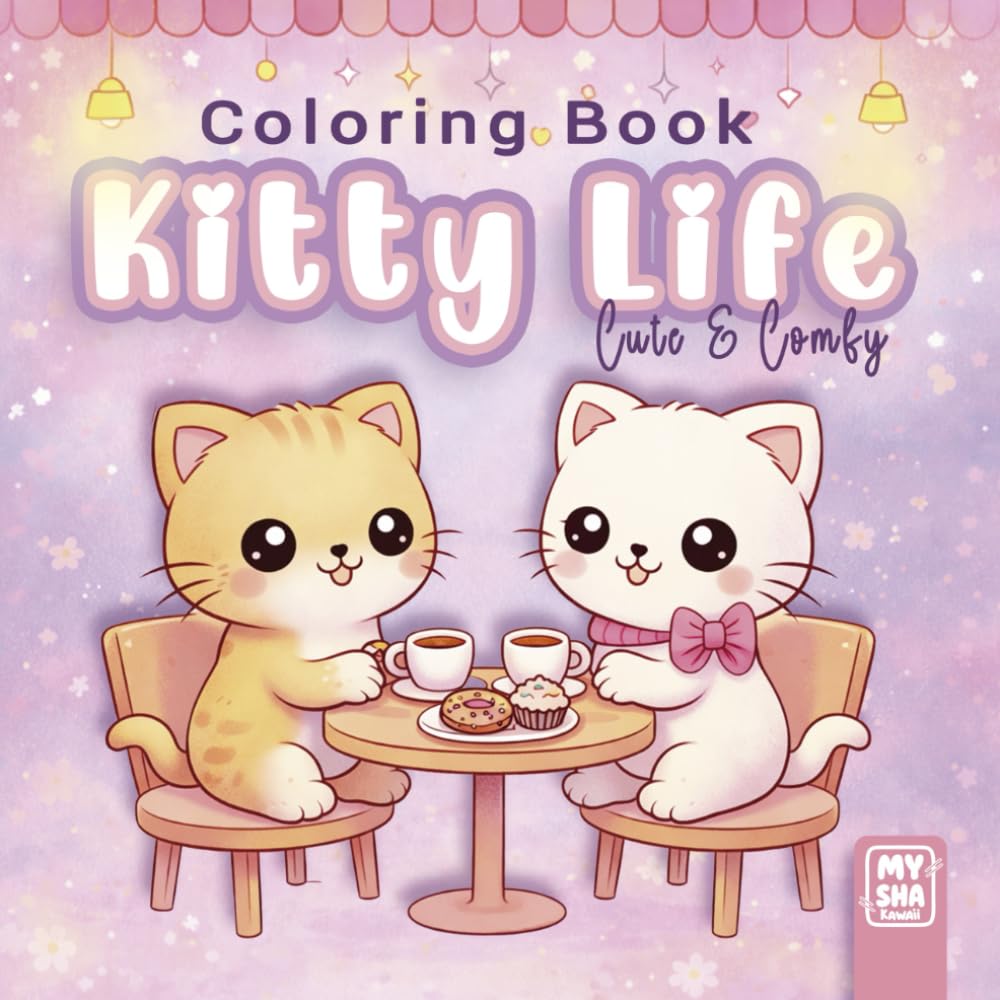 Kitty Life: A Cute & Cozy Coloring Book for Cat Lovers