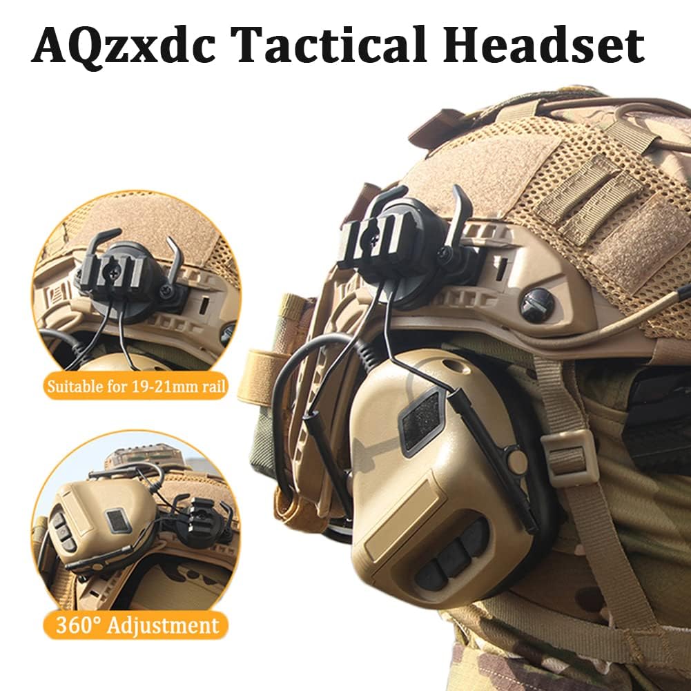 Set Casco Veloce, Equipaggiamento Protettivo in Stile Militare con Auricolare Tattico e Copertura per Casco, per La Caccia All'aperto di Paintball Airsoft
