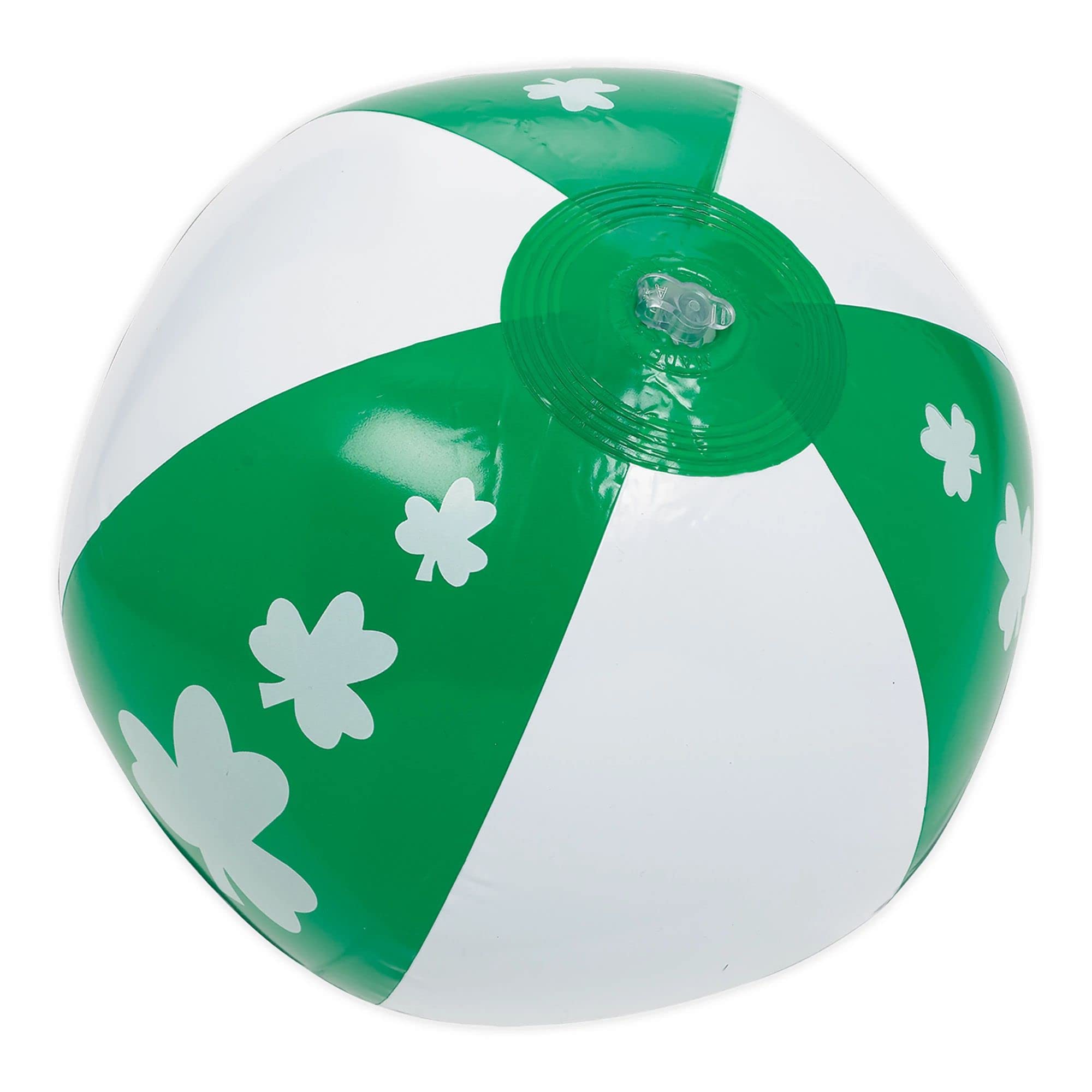 Amscan St. Patrick's Day Mini Parade Inflatable Ball | 1 Pc, 7", Green/White