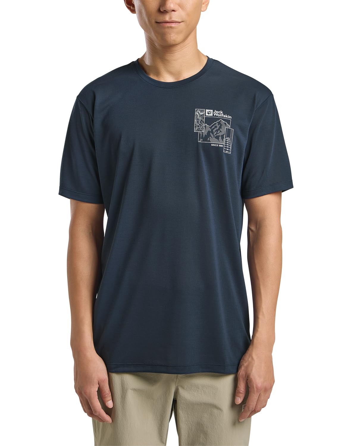 Jack Wolfskin Men's Vonnan Graphic T M T-Shirt, Explore Midnight Sky, M