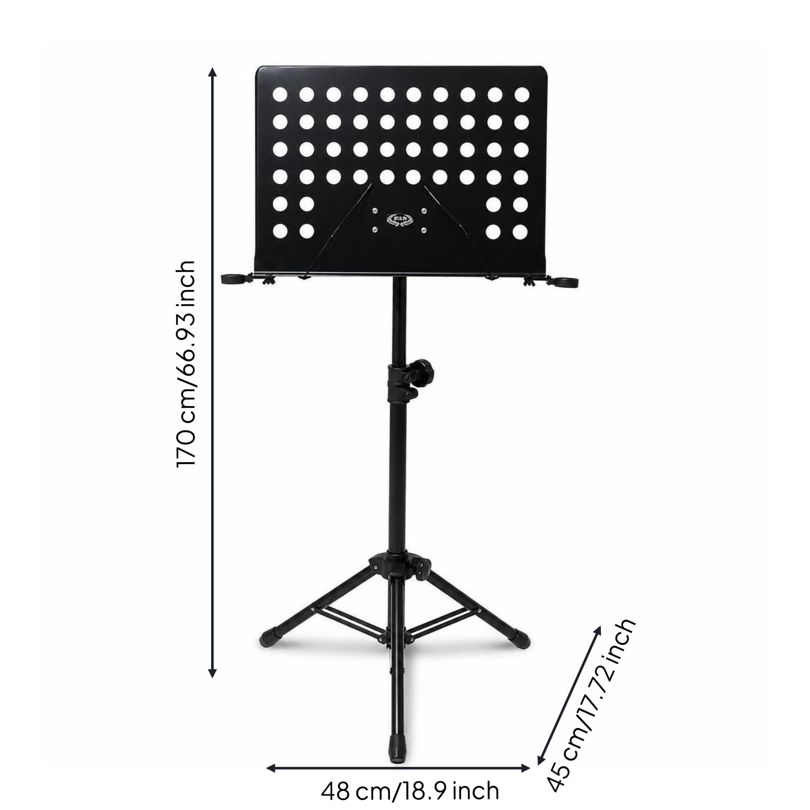 predolo Atril Partituras Plegable Atril Música Regulable Regulable para Ensayos, Negro
