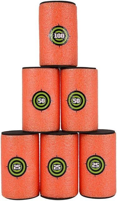 Topways® 6pcs EVA Soft Foam Dart Bullet Target for Nerf N-strike Toy Gun Elite Series Blasters (Big, 10.5cm)
