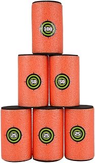 Topways® 6pcs EVA Soft Foam Dart Bullet Target for Nerf N-strike Toy Gun Elite Series Blasters (Big, 10.5cm)