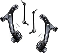Vista 1 de Detroit Axle - Kit de brazos de control delanteros de 4 piezas para Ford Mustang Base GT 05-10 2005 2006 2007 2008 2009 2010, 2 brazos de control