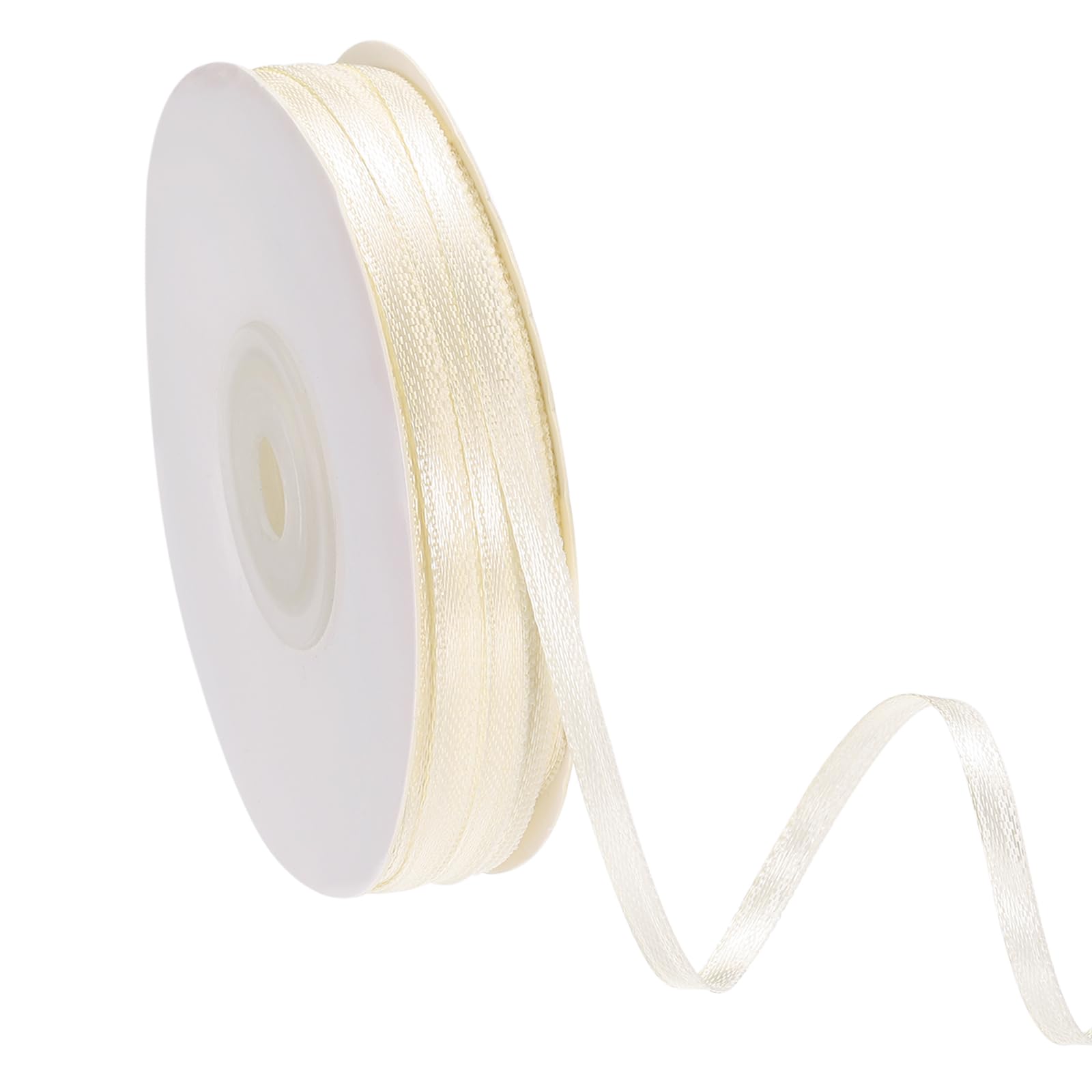 PATIKIL Satin Ribbon (91m, 3mm Wide, Beige) Double Face Solid Fabric Ribbon, Suit for Craft/DIY/Gift Wrapping/Hair Bows/Floral Bouquets/Wedding/Birthday/Party Decoration — image 1