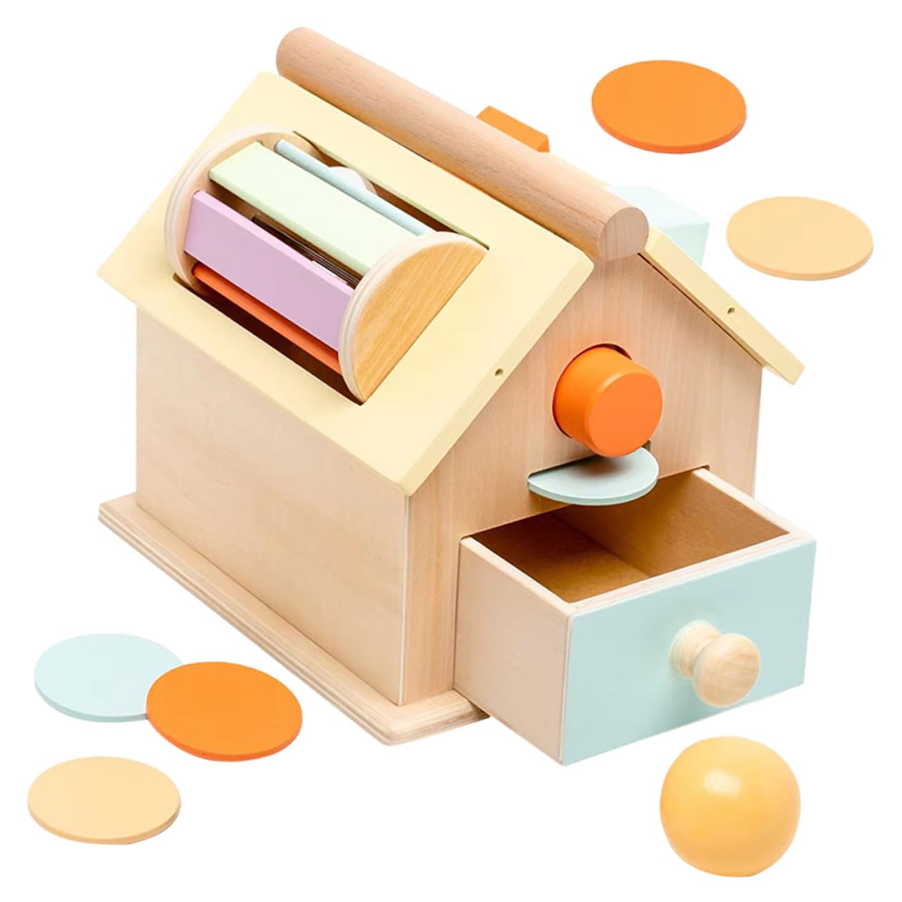 Juguete Montessori de Madera para Niños, Entrenamiento de Coordinación Mano-Ojo y Pensamiento Lógico, Adecuado para Educación Temprana y Desarrollo Preescolar