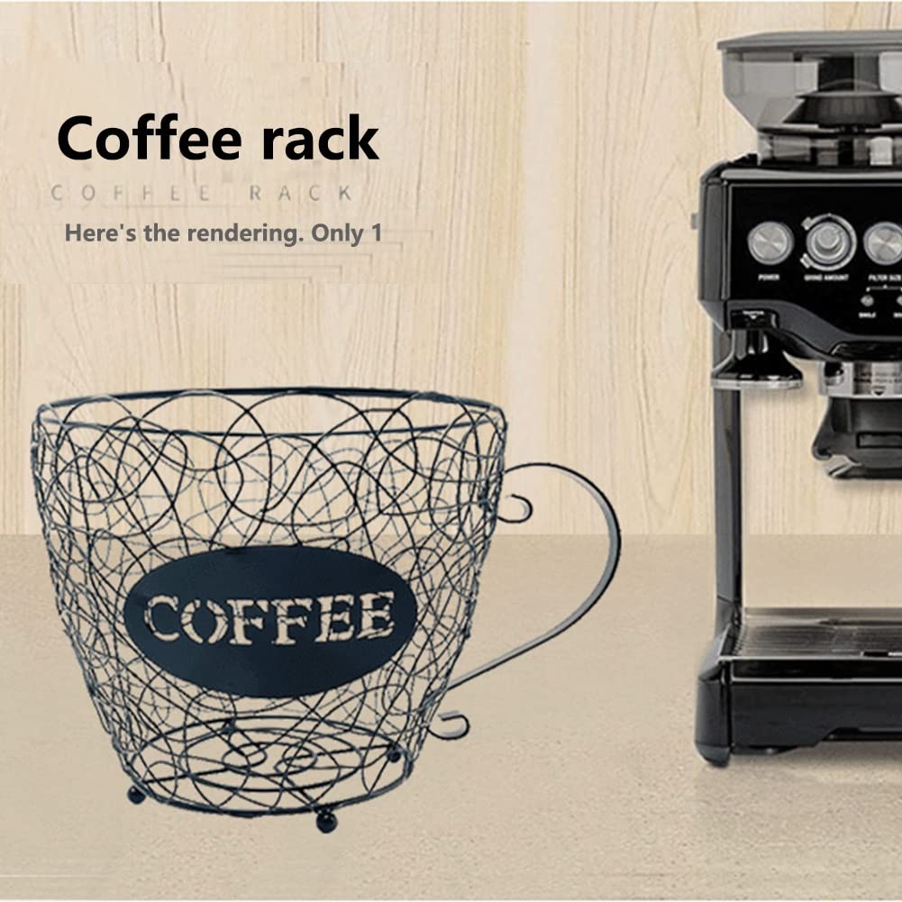 Cestello Portaoggetti Universale per Capsule di caffè Cestino per Tazzine di caffè Porta Cialde per caffè Nero per Home Cafe Hotel Golden